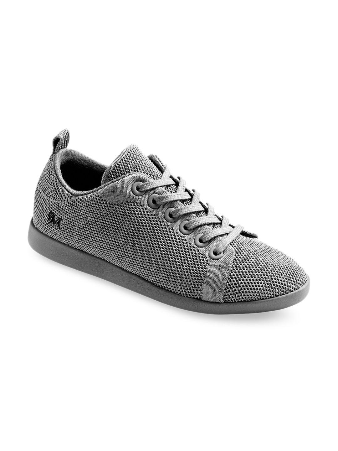 neemans unisex grey woven design sneakers