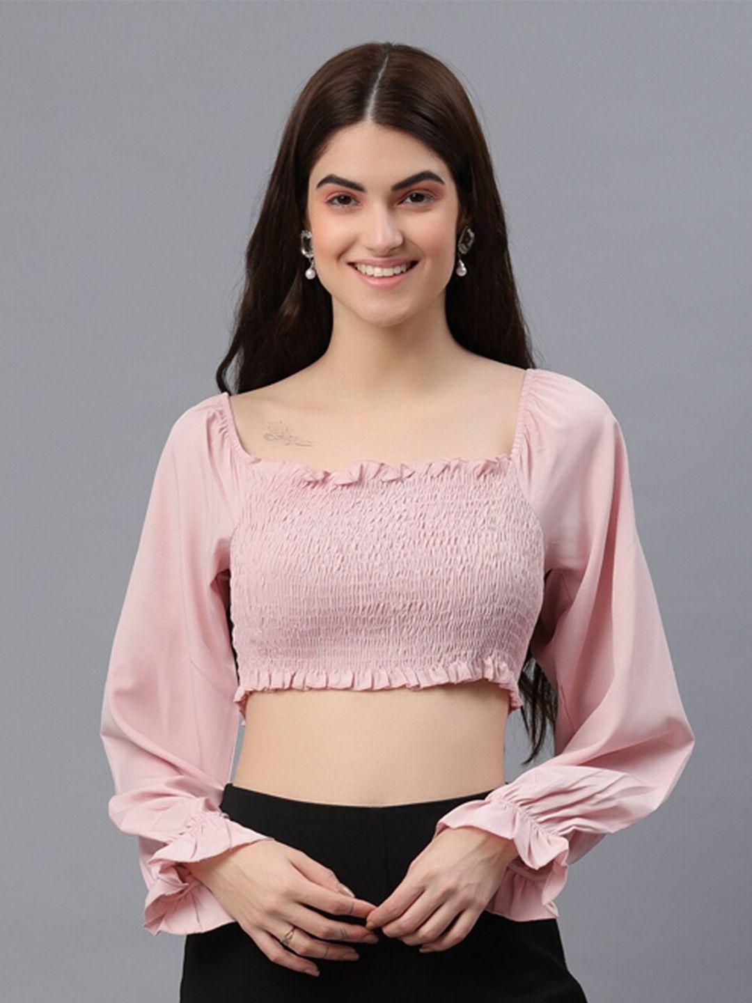 pretty loving thing women pink crop top