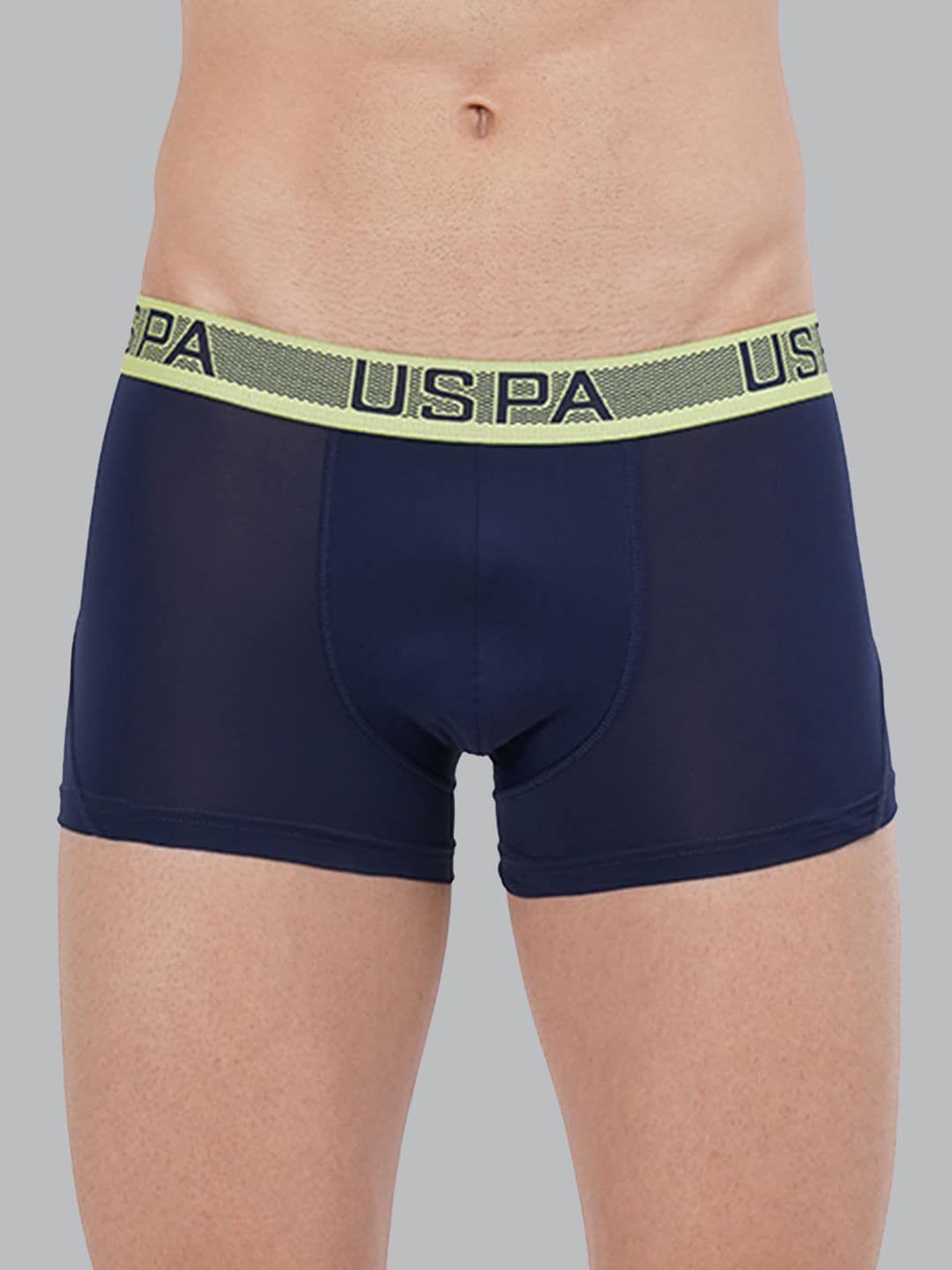 u.s. polo assn. men blue solid trunk