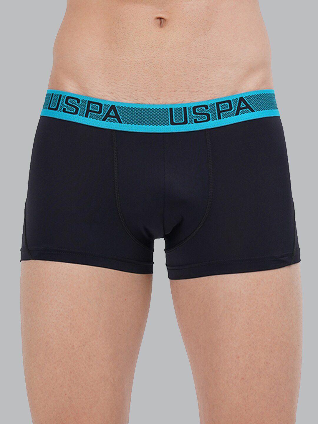 u.s. polo assn. men black solid trunk