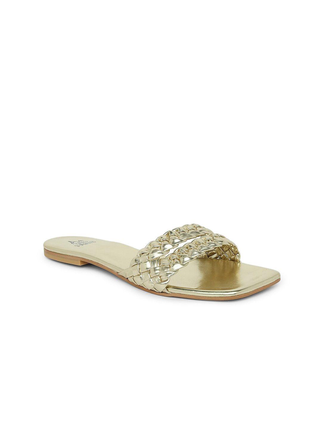 tao paris women gold-toned open toe flats