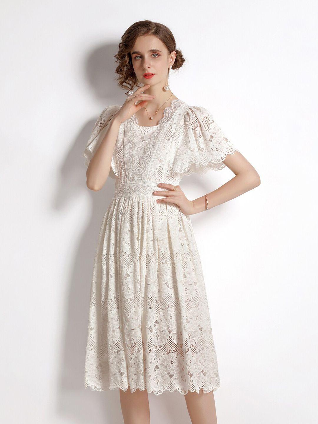 jc collection women white floral midi dress