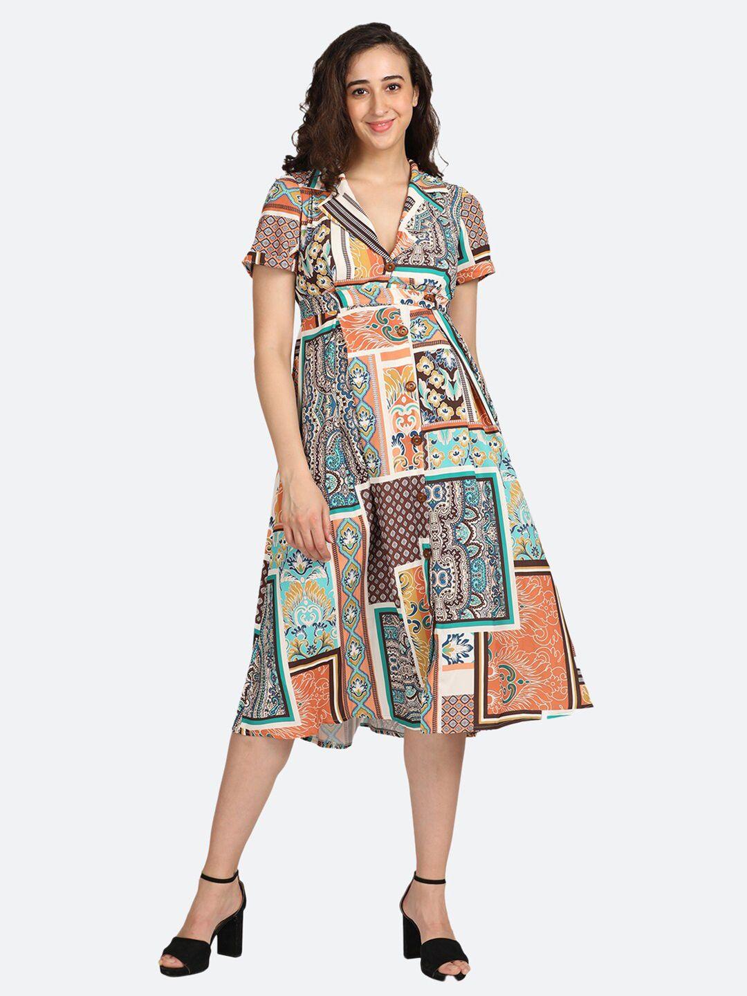 boldmiss multicoloured midi dress