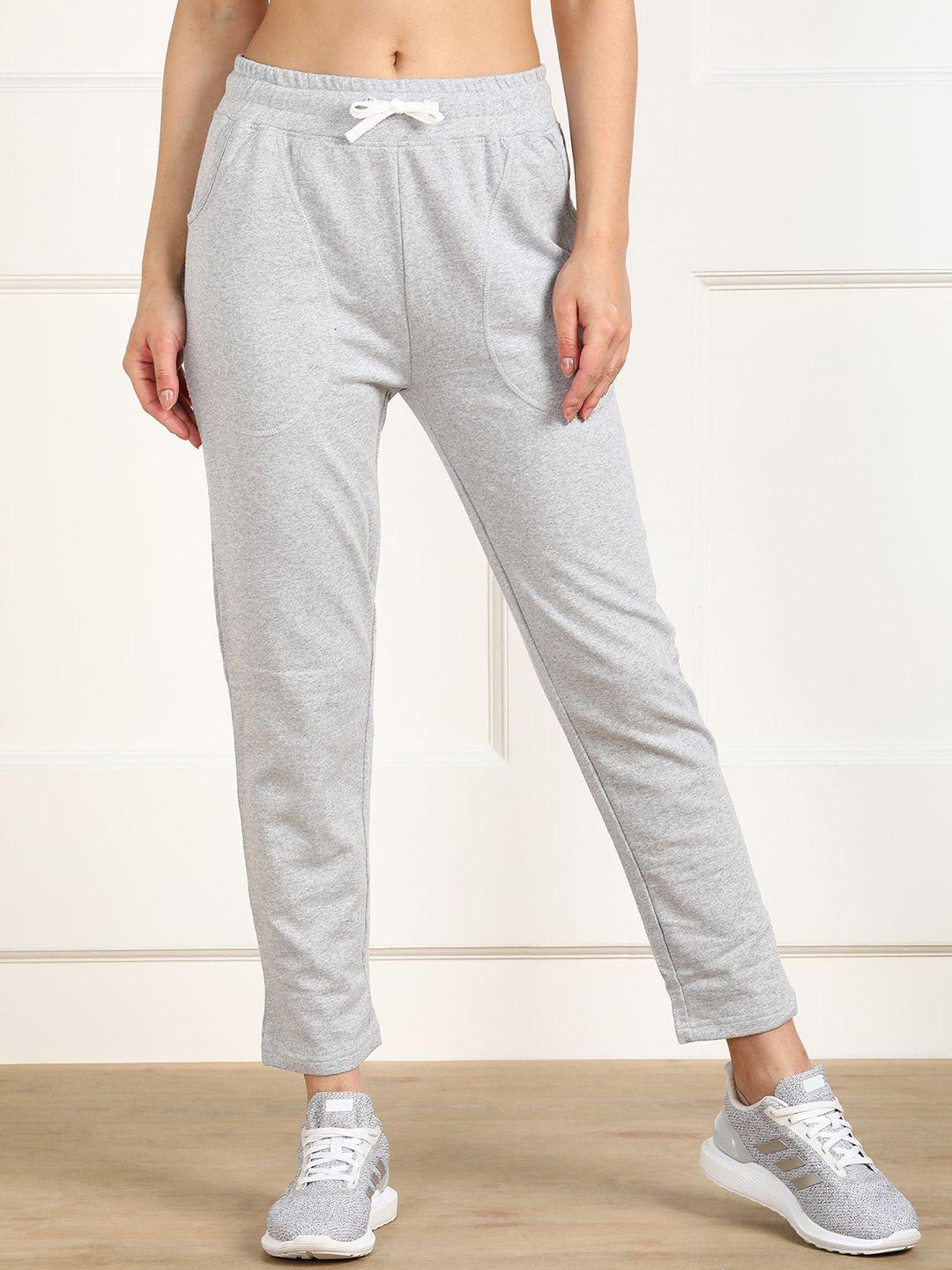 sharktribe women grey melange solid joggers