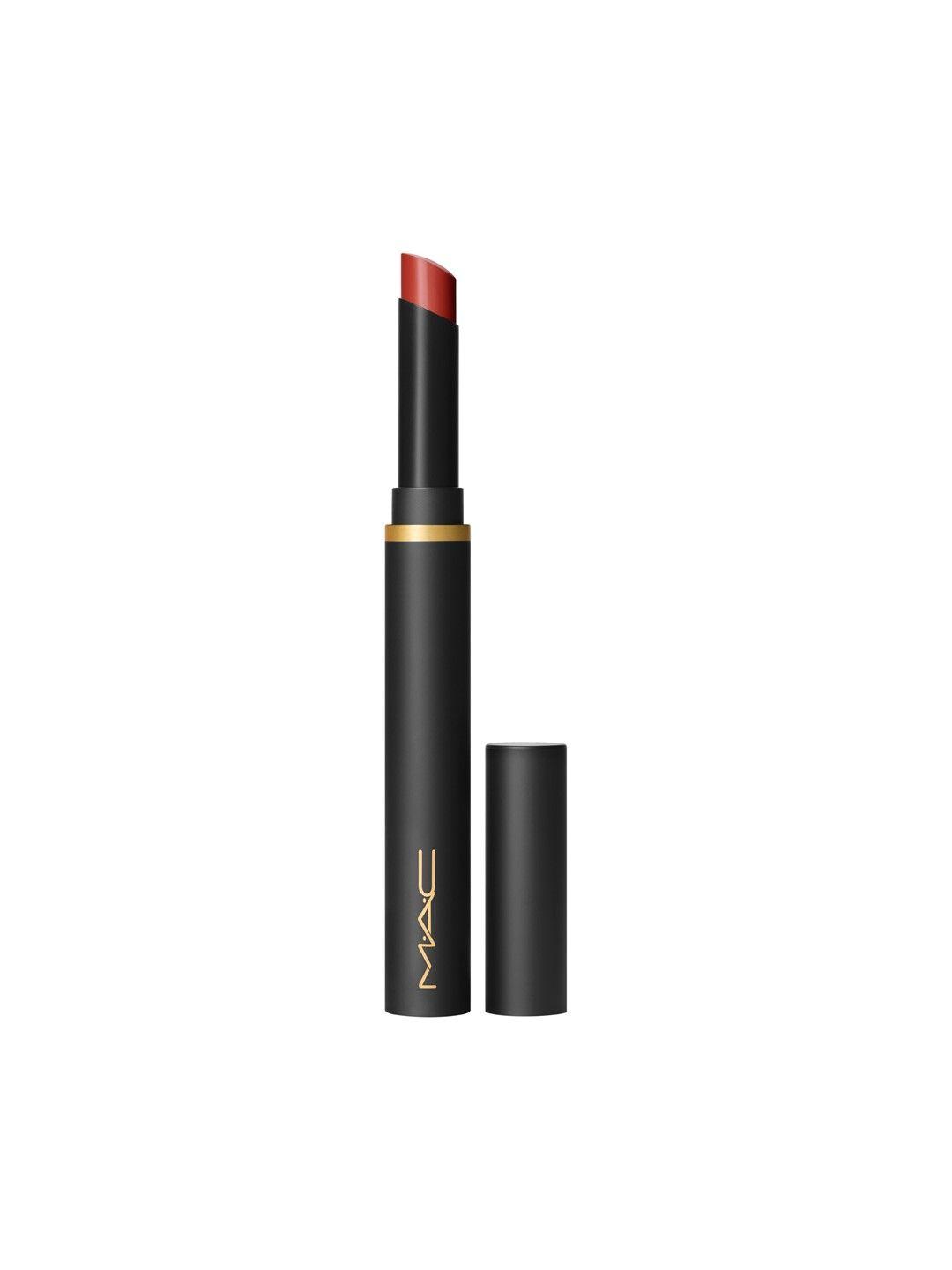 m.a.c powder kiss velvet blur slim lightweight lipstick 2 g - devoted to chili