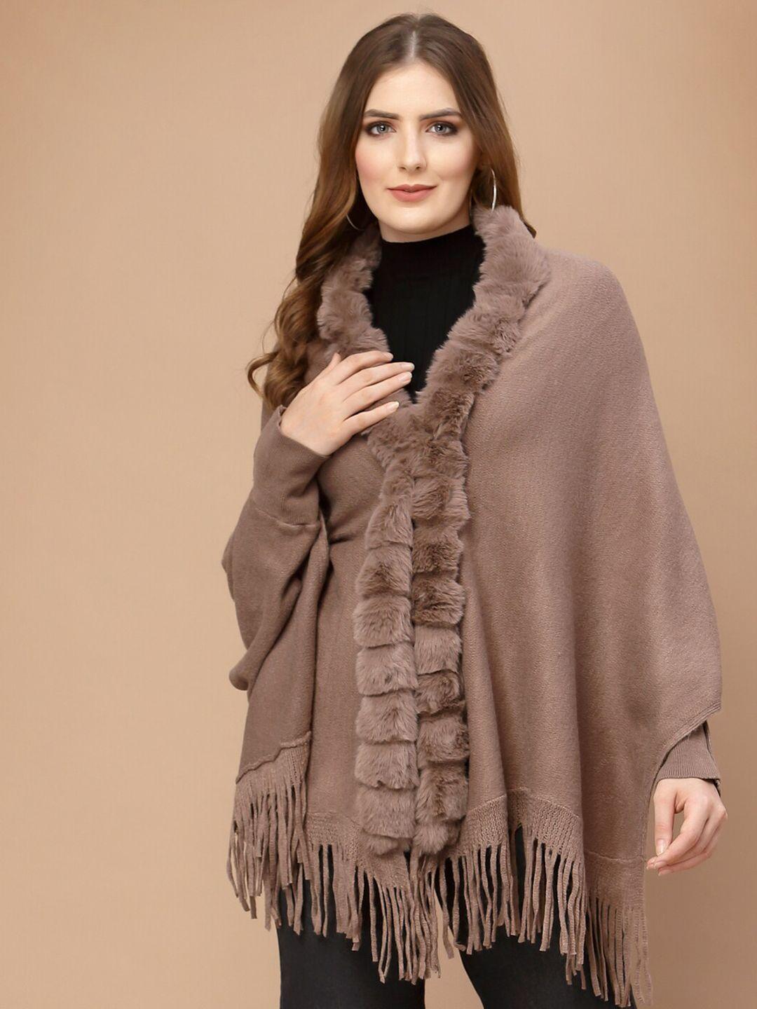 mafadeny women khaki poncho