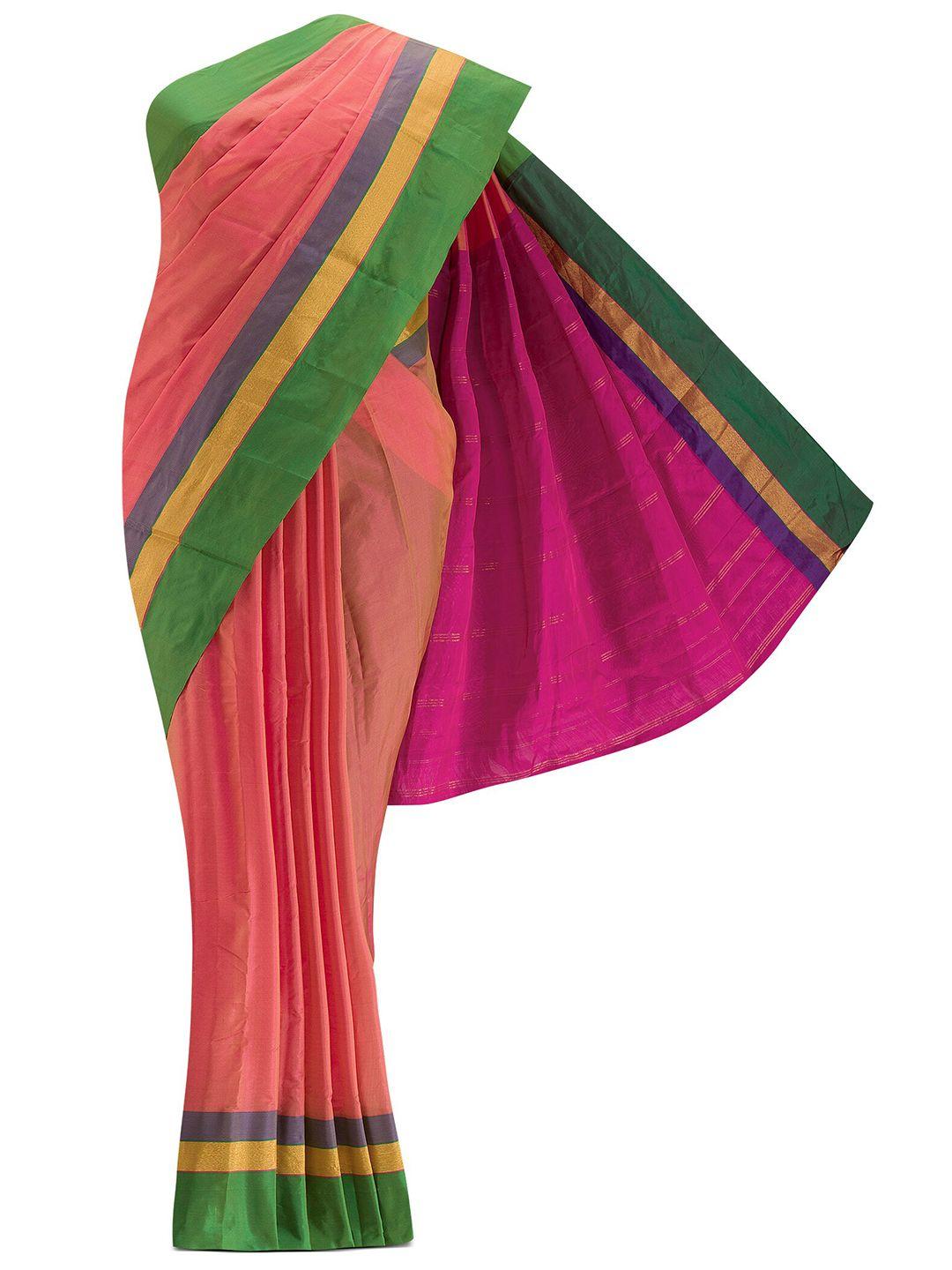 nalli next woman pink art silk saree