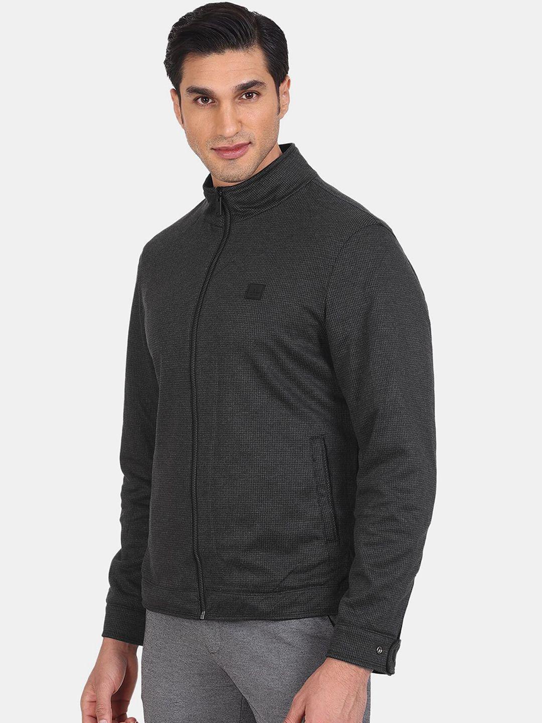 arrow sport men black bomber jacket