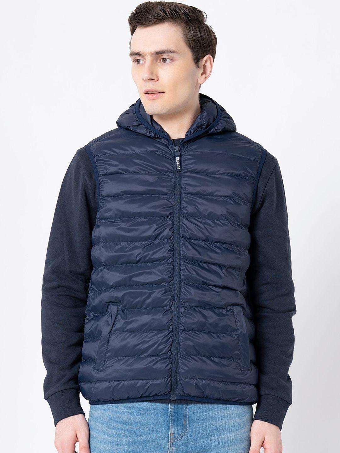 red tape men navy blue padded jacket