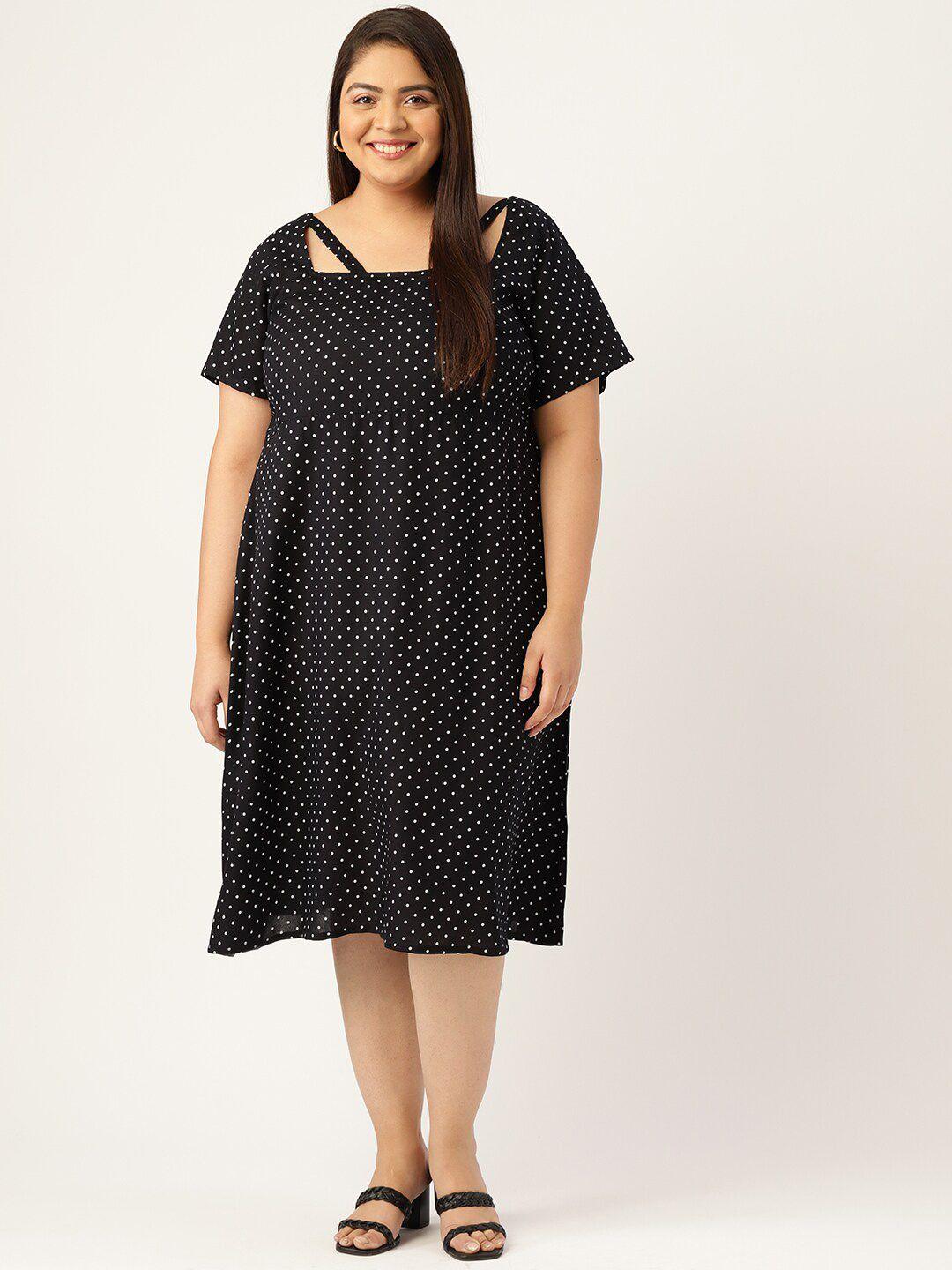 therebelinme plus size black a-line dress