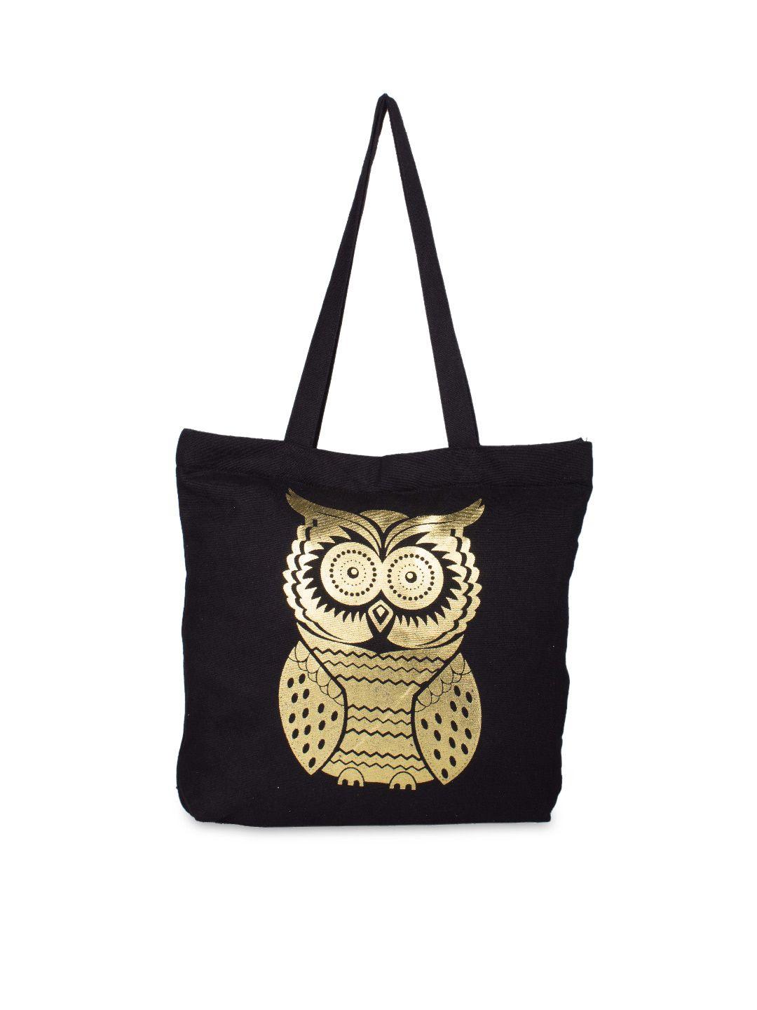 vivinkaa black printed tote bag