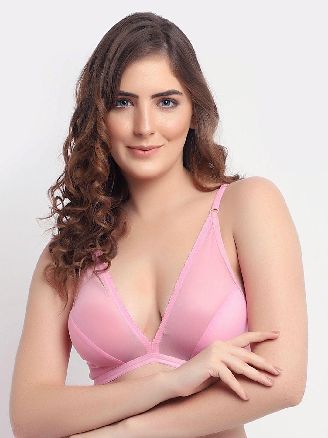 erotissch women pink plunge bra