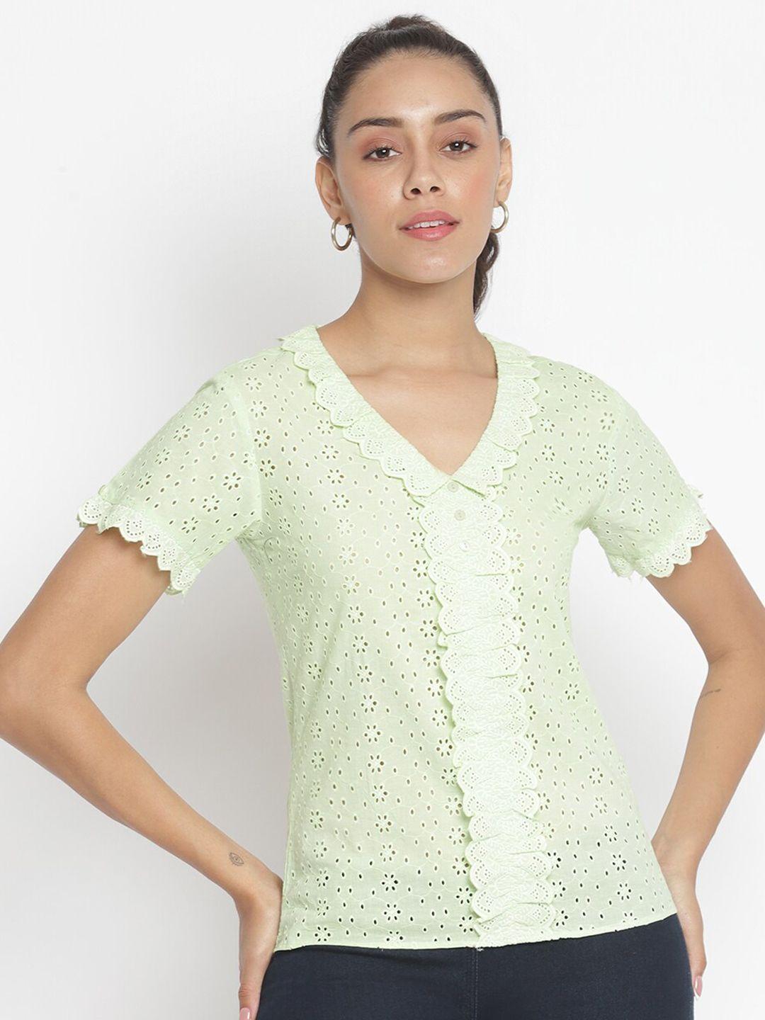 marc loire lime green top