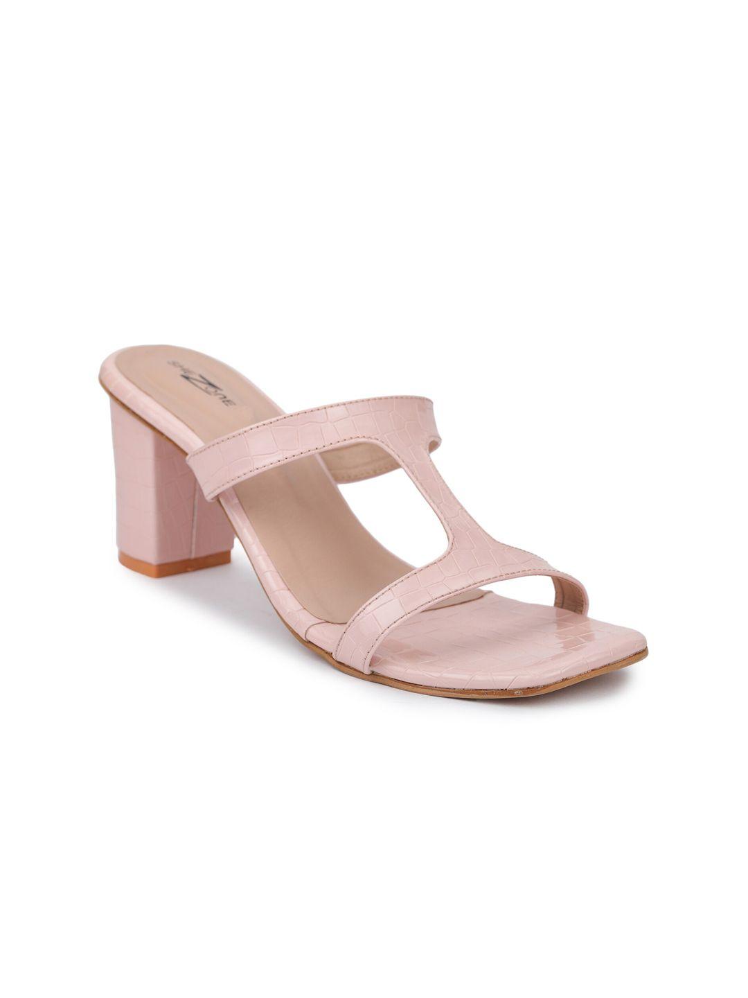 shezone pink block heels