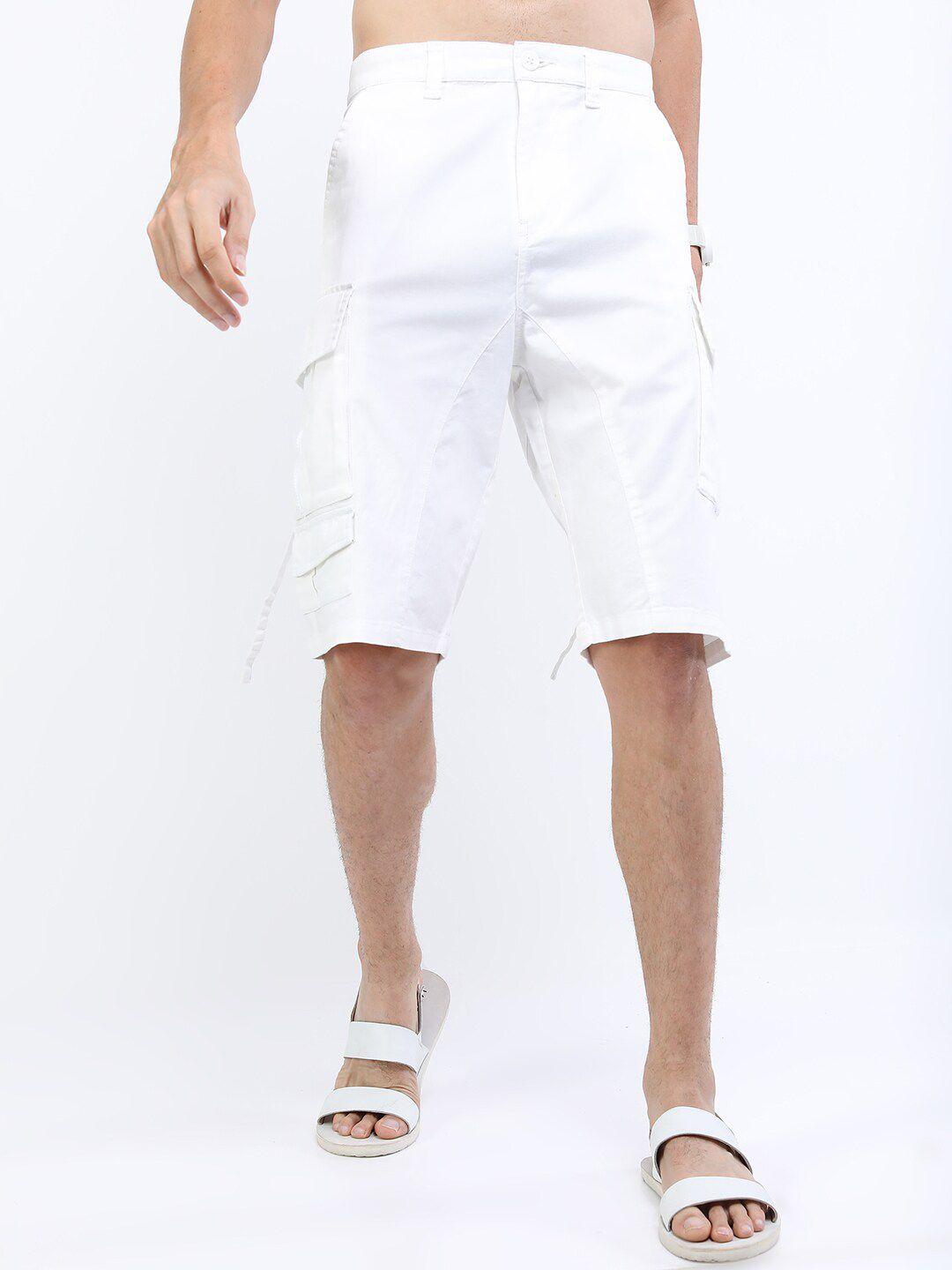 highlander men white cargo shorts