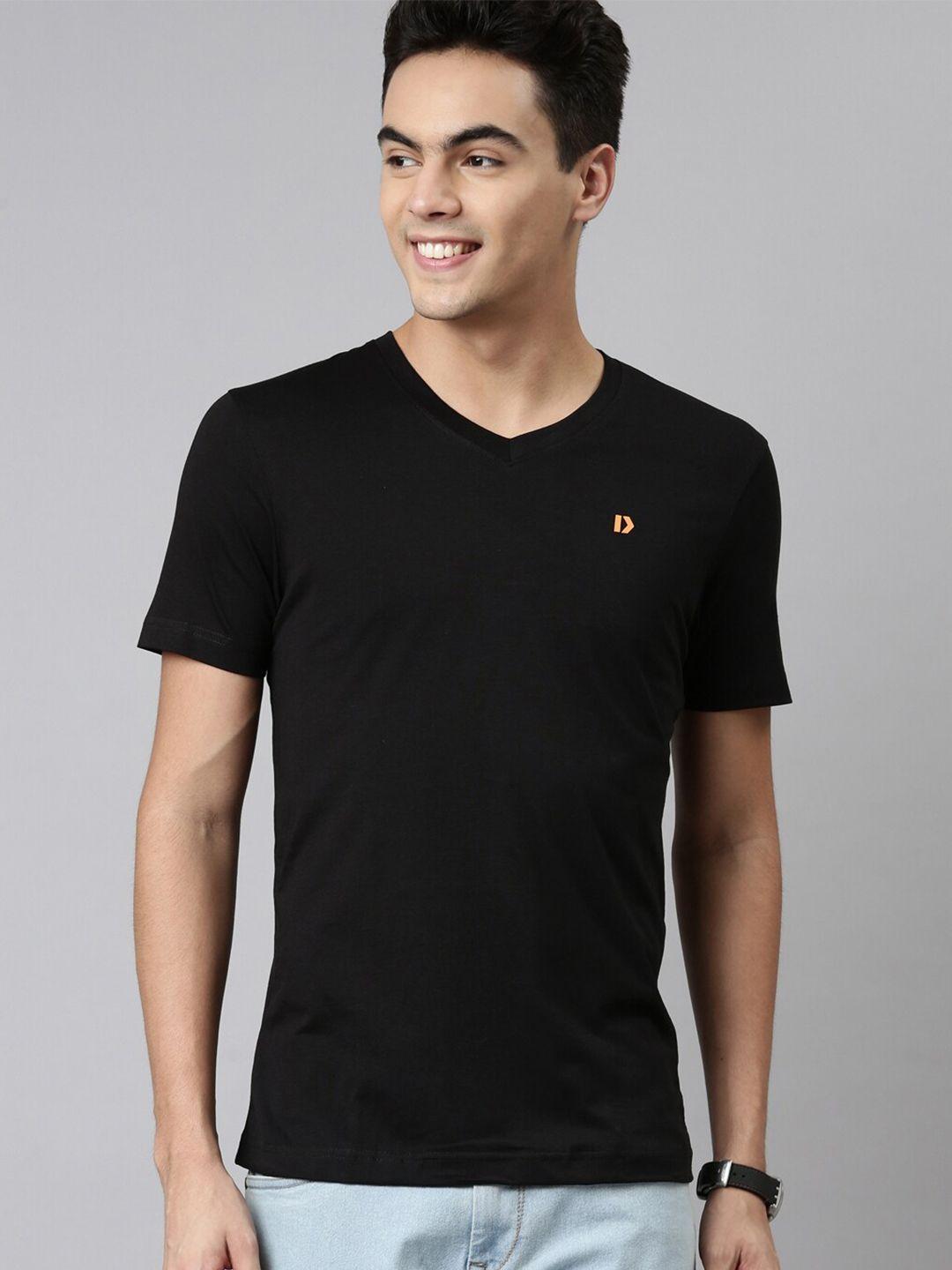 dixcy scott men black v-neck t-shirt