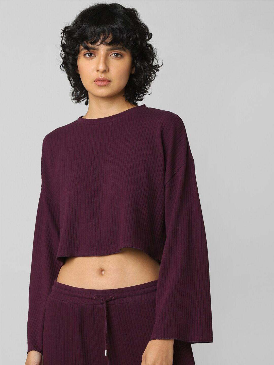 only purple crop top