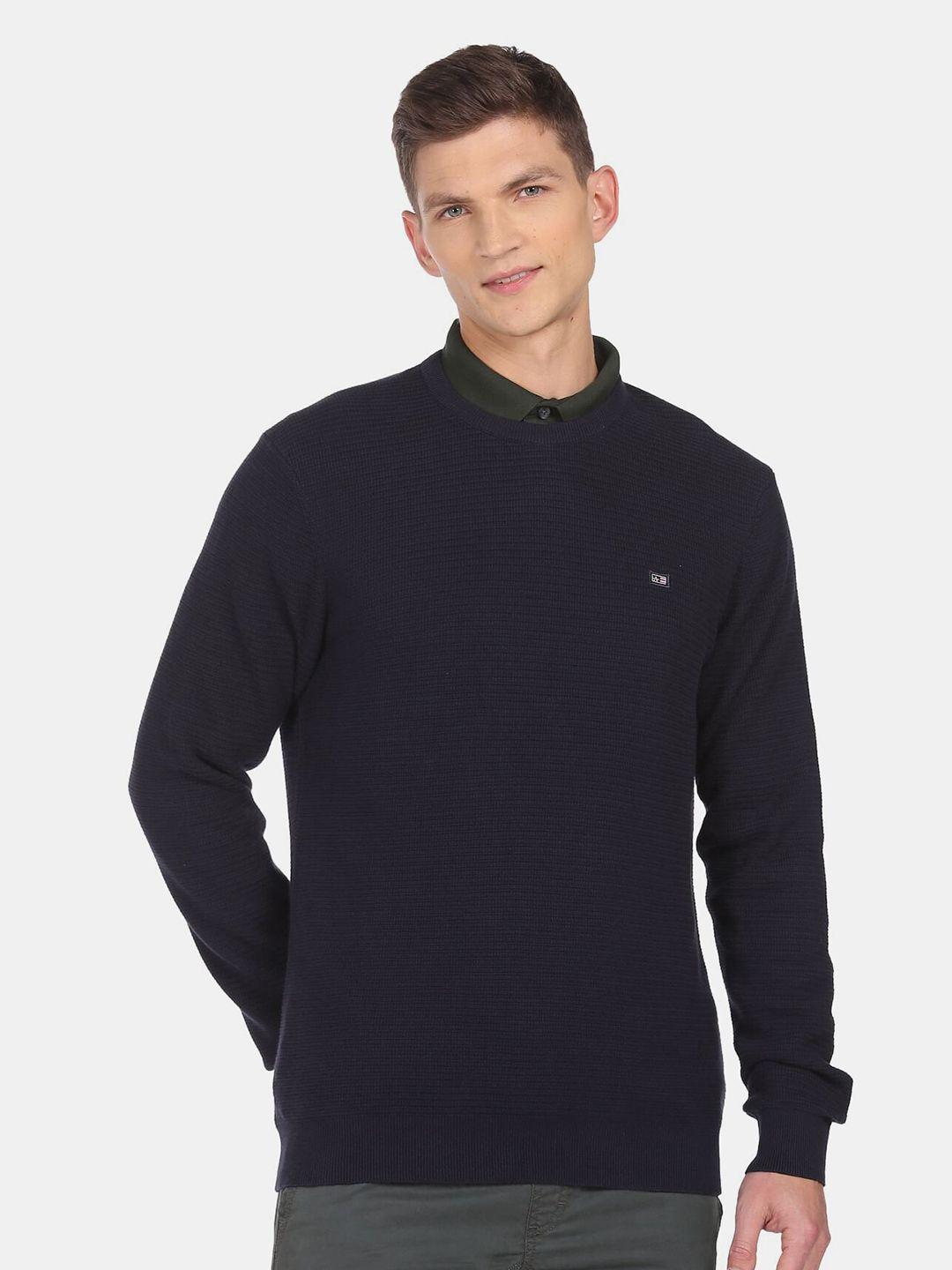 arrow sport men blue pullover sweater