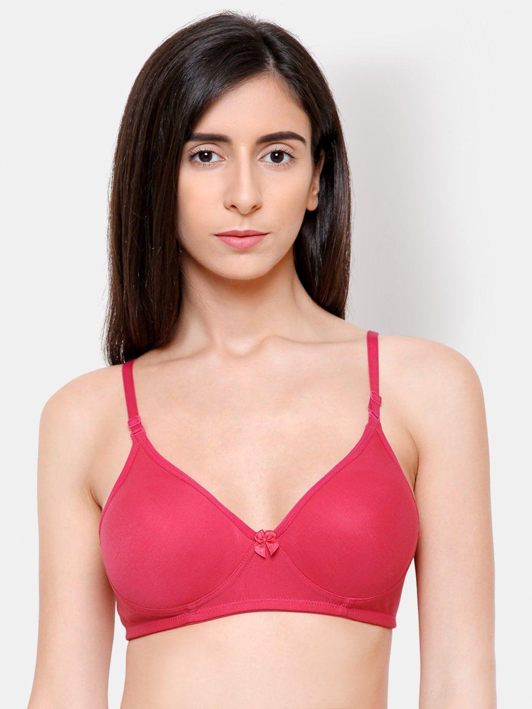 college girl pink non-wired heavily padded t-shirt bra nw-pushup-rani