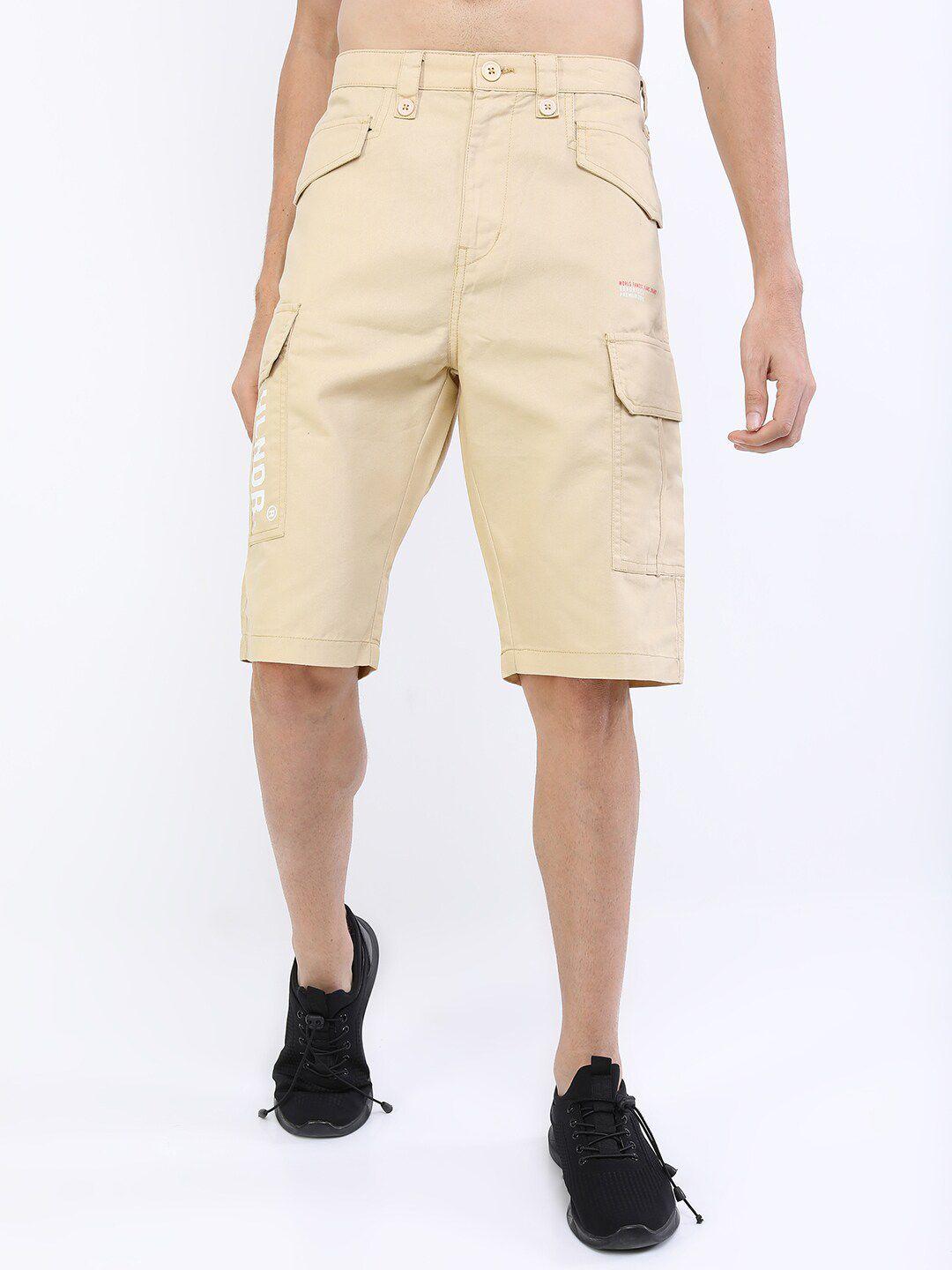 highlander men beige cargo shorts