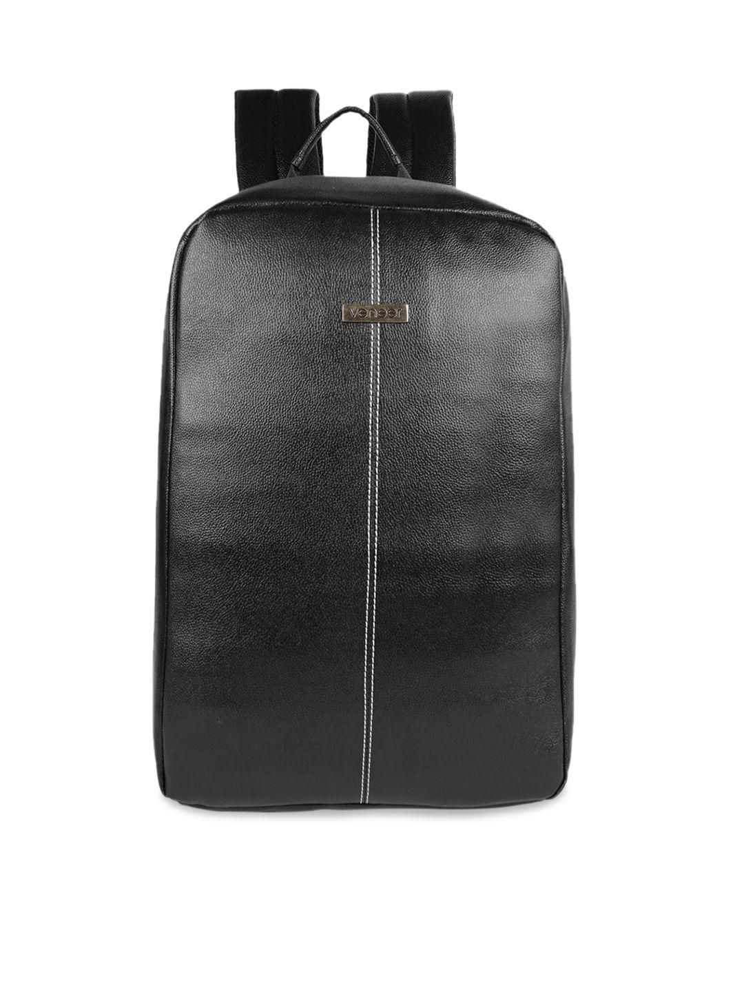 veneer unisex black backpack with anti-theft