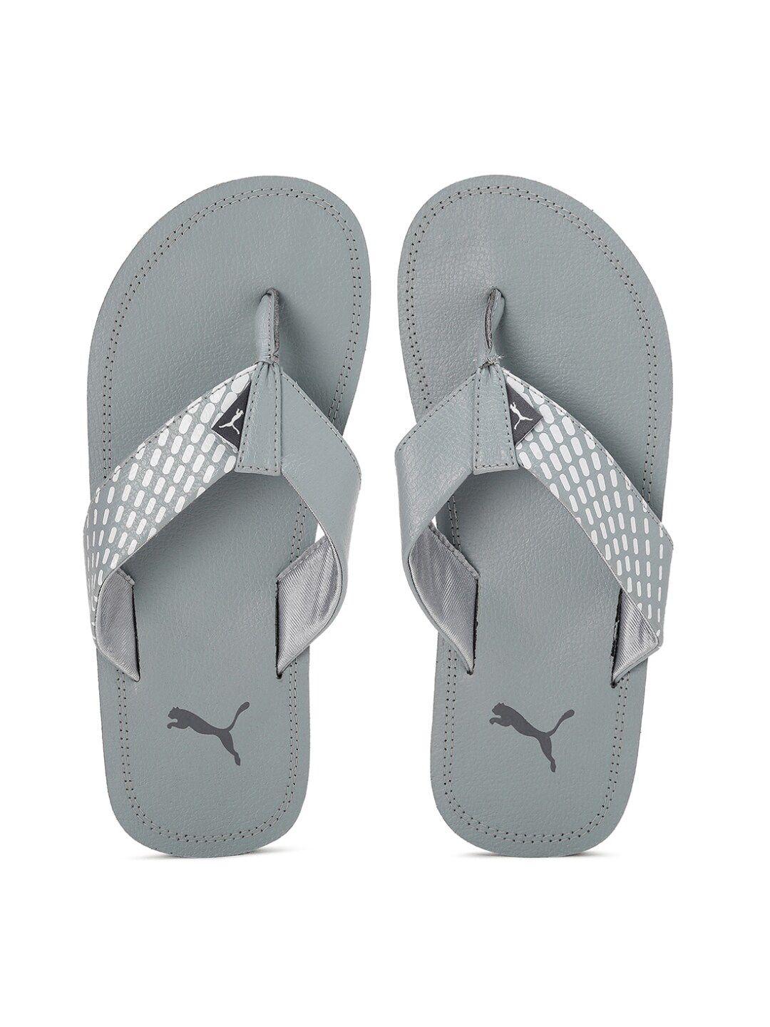 puma men grey ketava duo v7 thong flip-flops