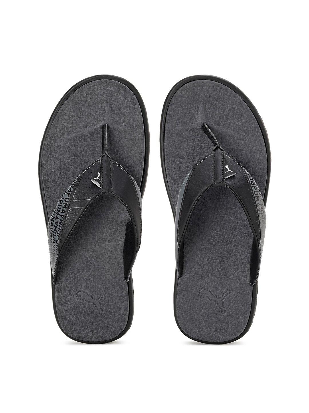 puma men grey galaxy comfort v4 thong flip-flops