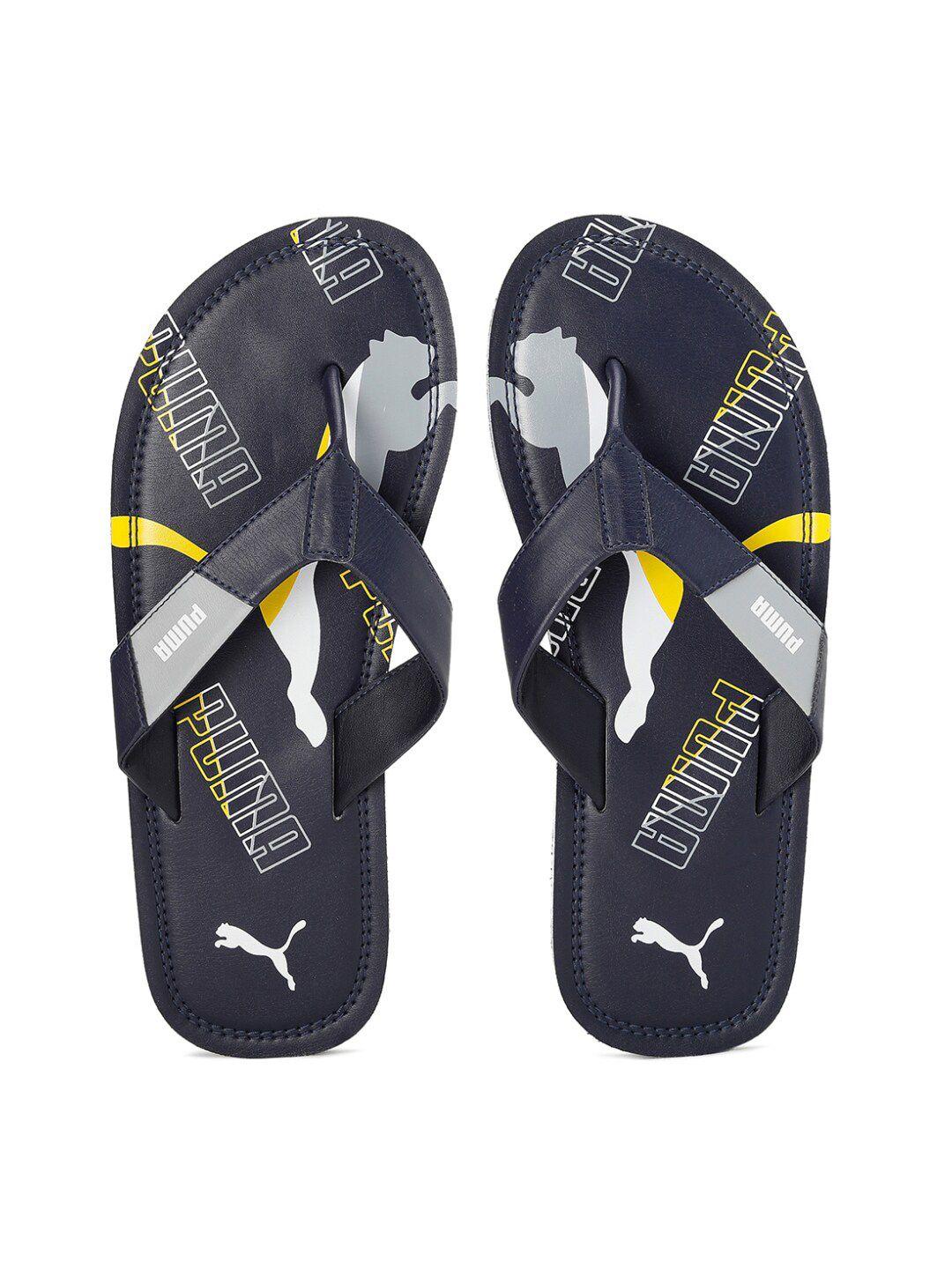 puma men grey eezay thong flip-flops