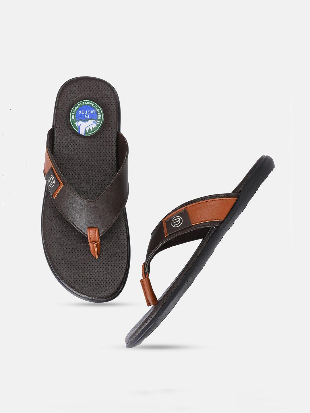 big fox men brown & black thong flip-flops