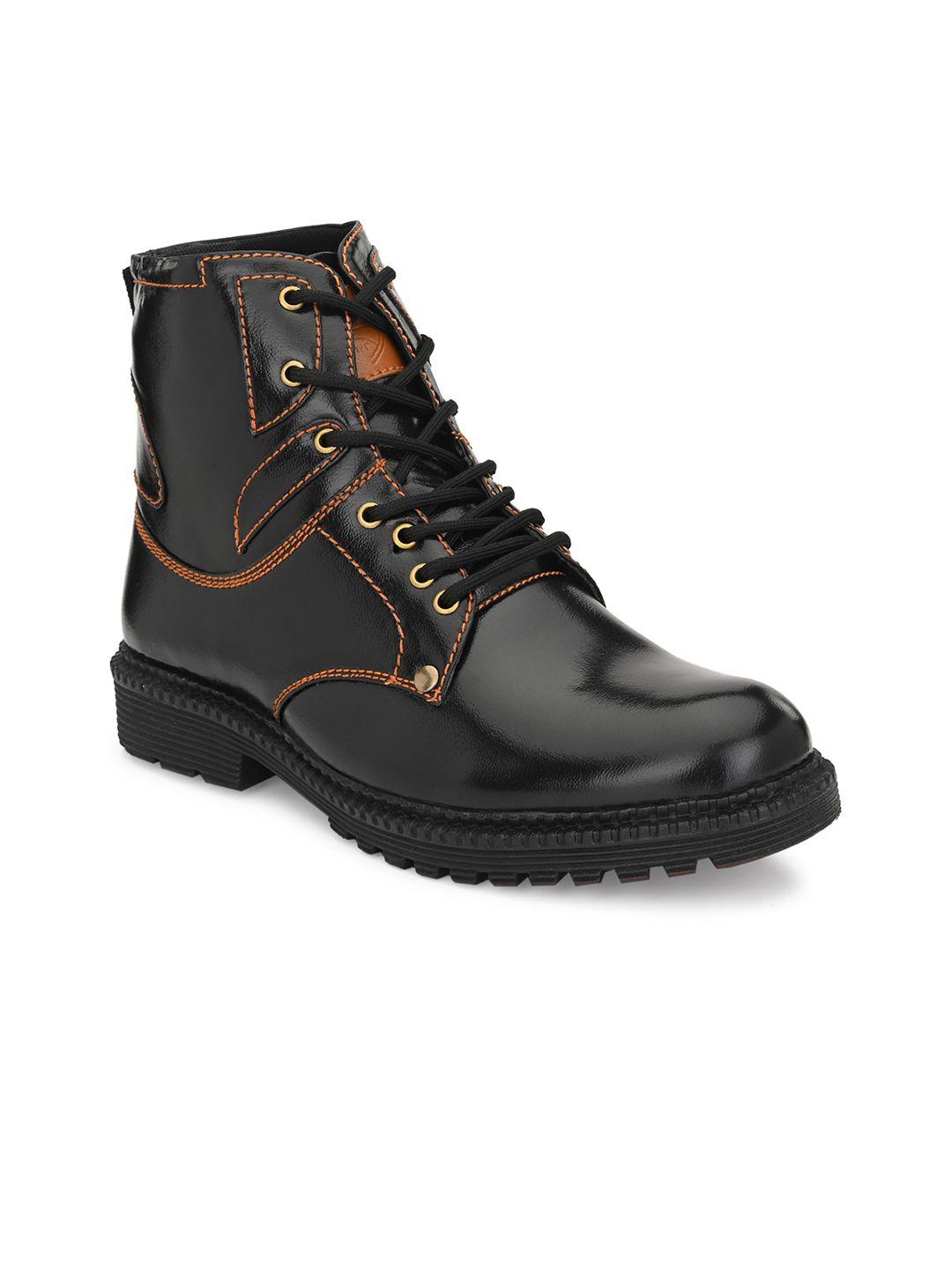 big fox men black  solid lace-up boots