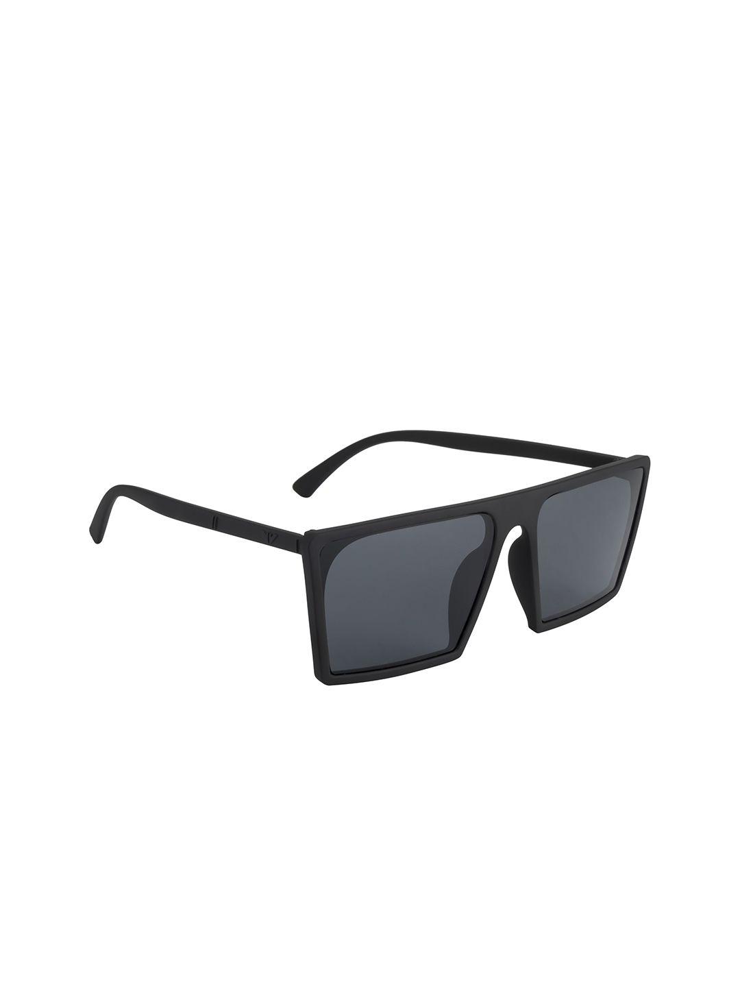 mast & harbour unisex black lens & black sunglasses with uv protected lens-mh-m22417