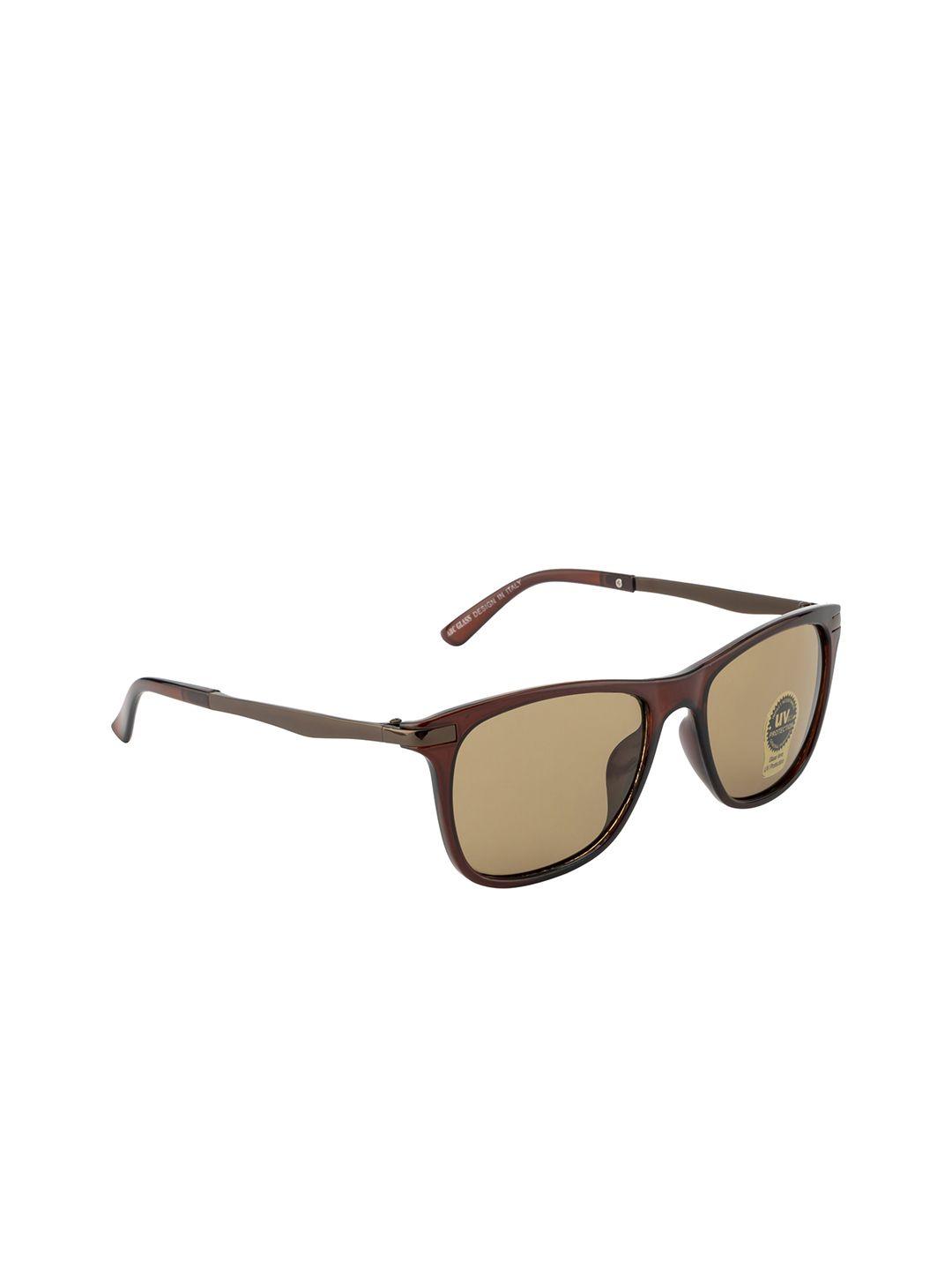 mast & harbour unisex brown lens & brown wayfarer sunglasses with uv protected lens