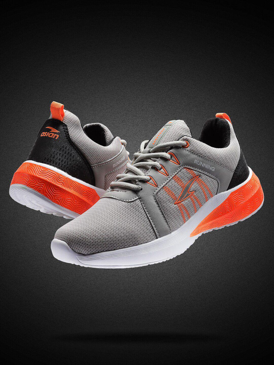 asian men grey mesh running non-marking shoes