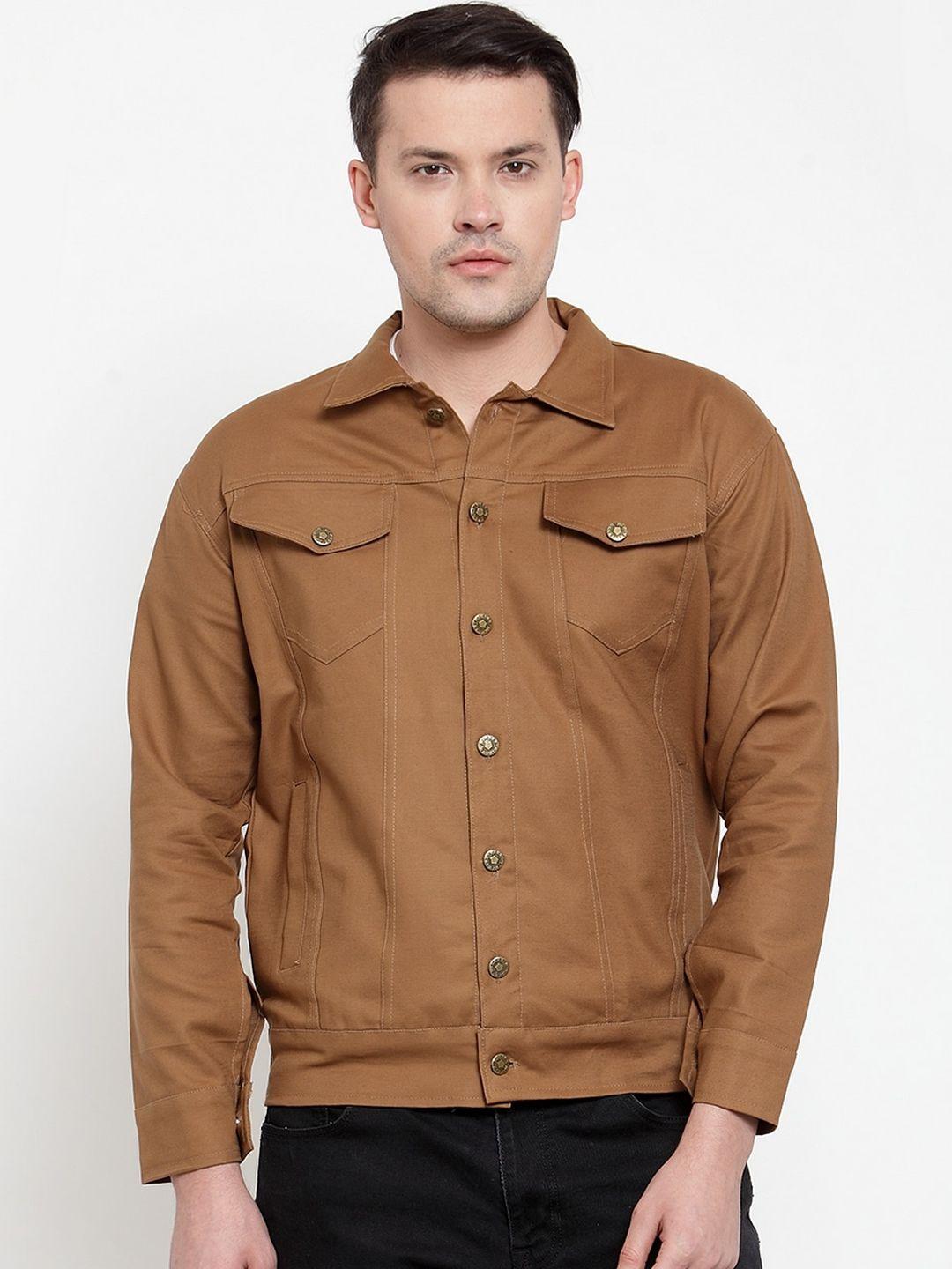 voxati men khaki denim jacket