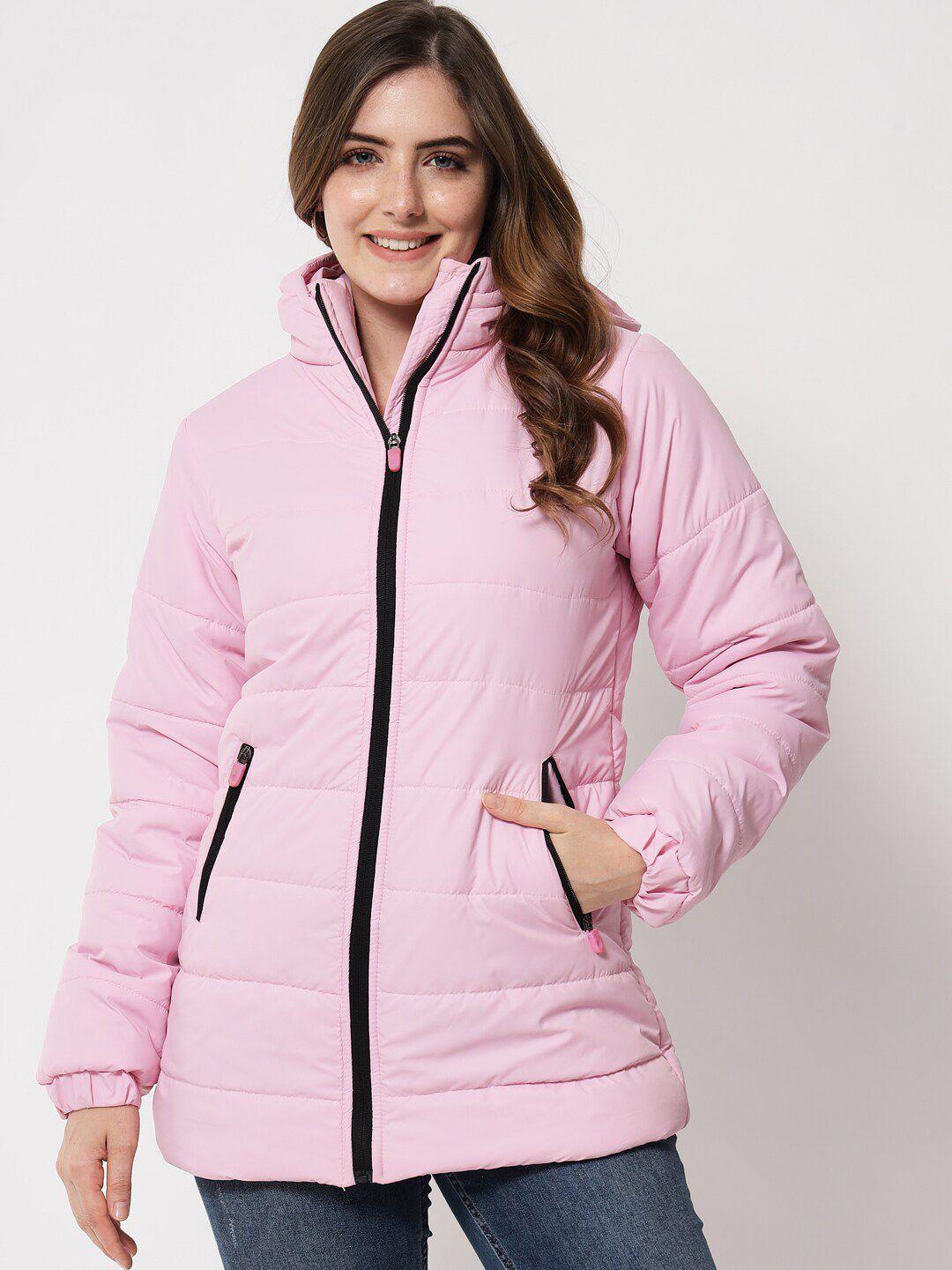 kotty women pink longline padded jacket