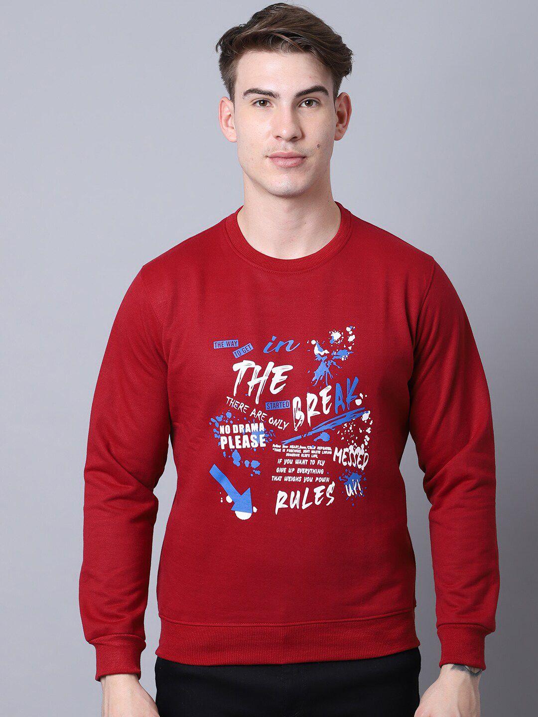 obaan men red sweatshirt