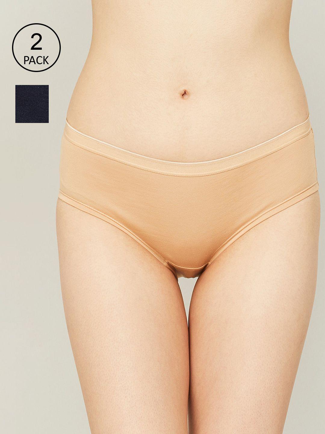 ginger by lifestyle women pack of 3 solid cotton hipster briefs