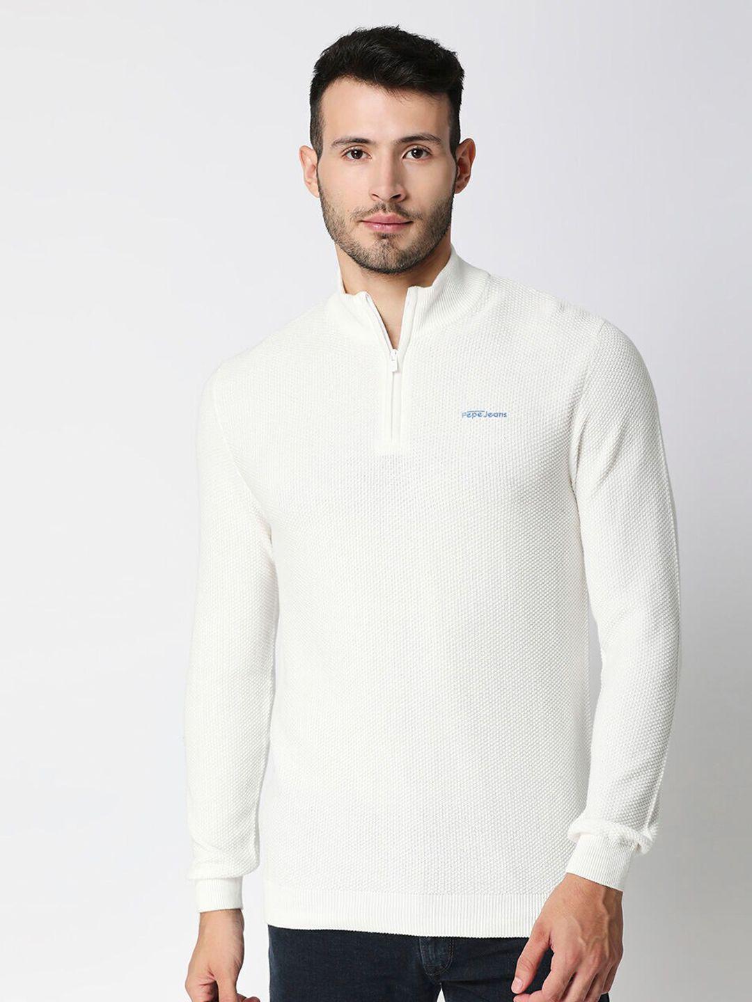 pepe jeans men white pullover