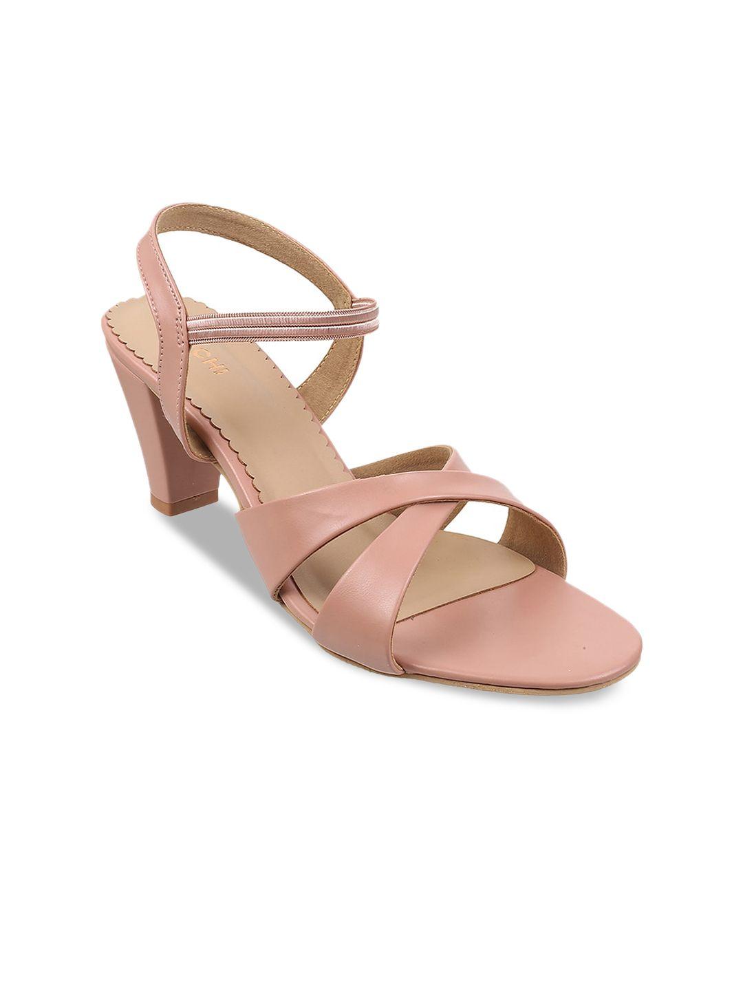 mochi pink block pumps