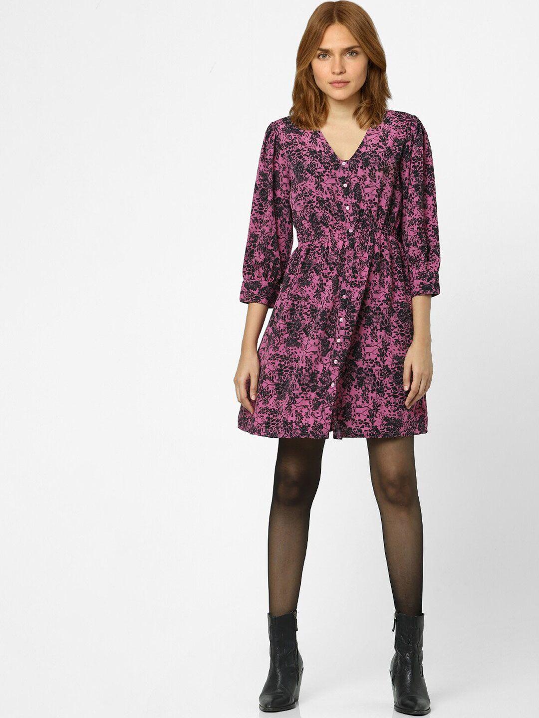 vero moda purple floral dress