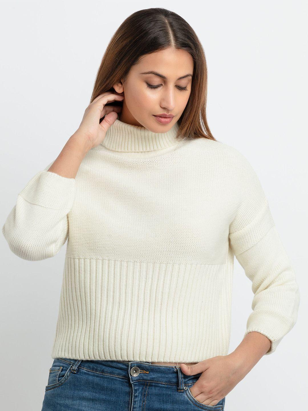 status quo women off white pullover