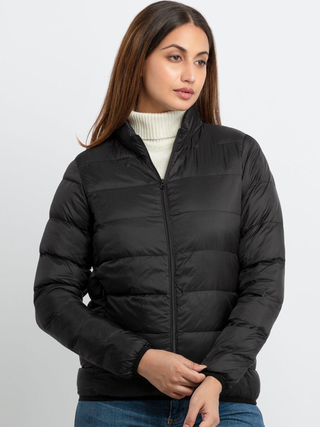 status quo women black puffer jacket