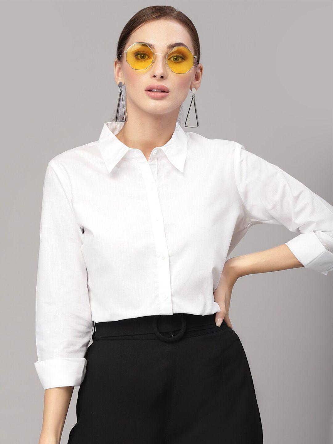 style quotient women white casual shirt