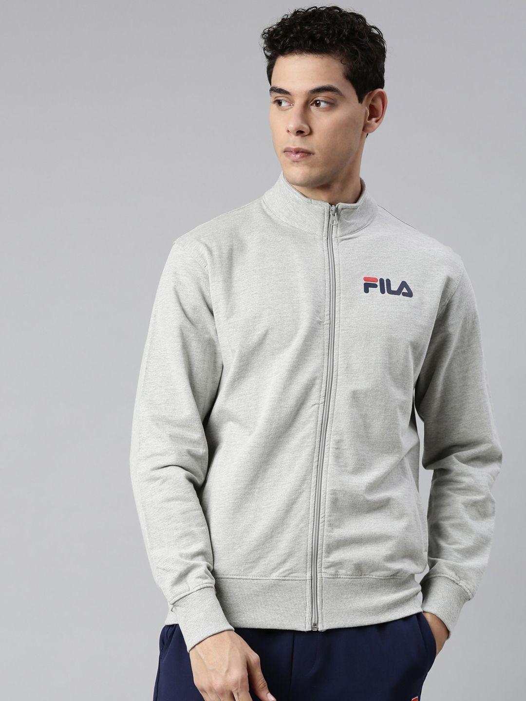 fila men grey solid jadir sporty jacket