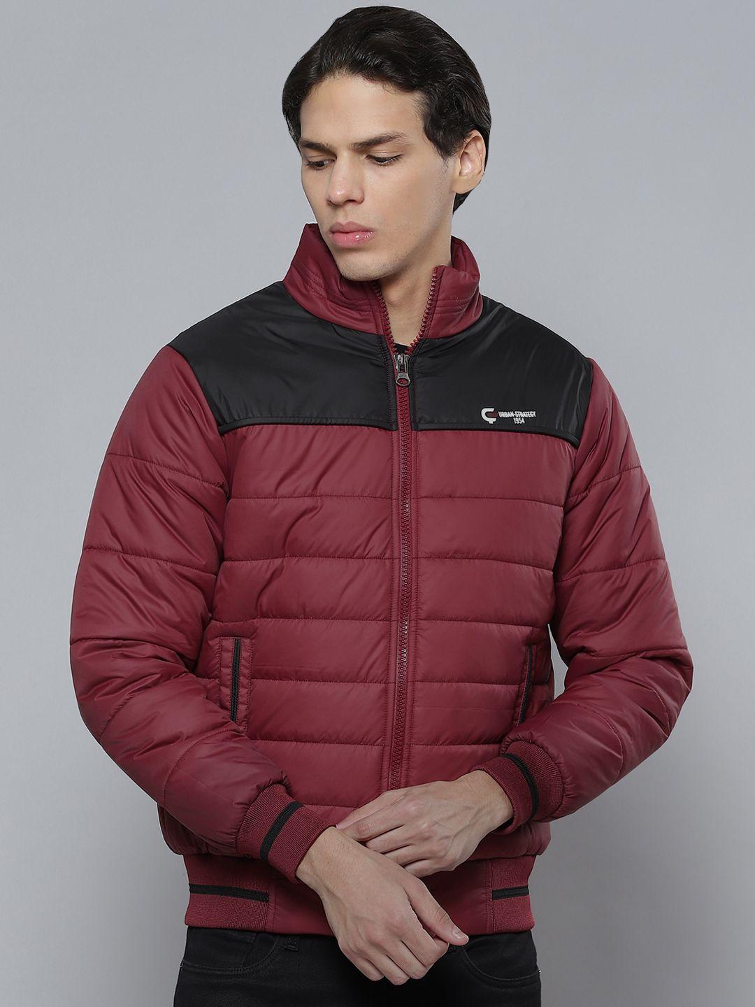 fort collins men red stand collar padded jacket