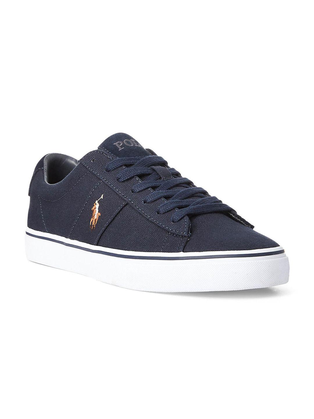 polo ralph lauren men textured leather sneakers