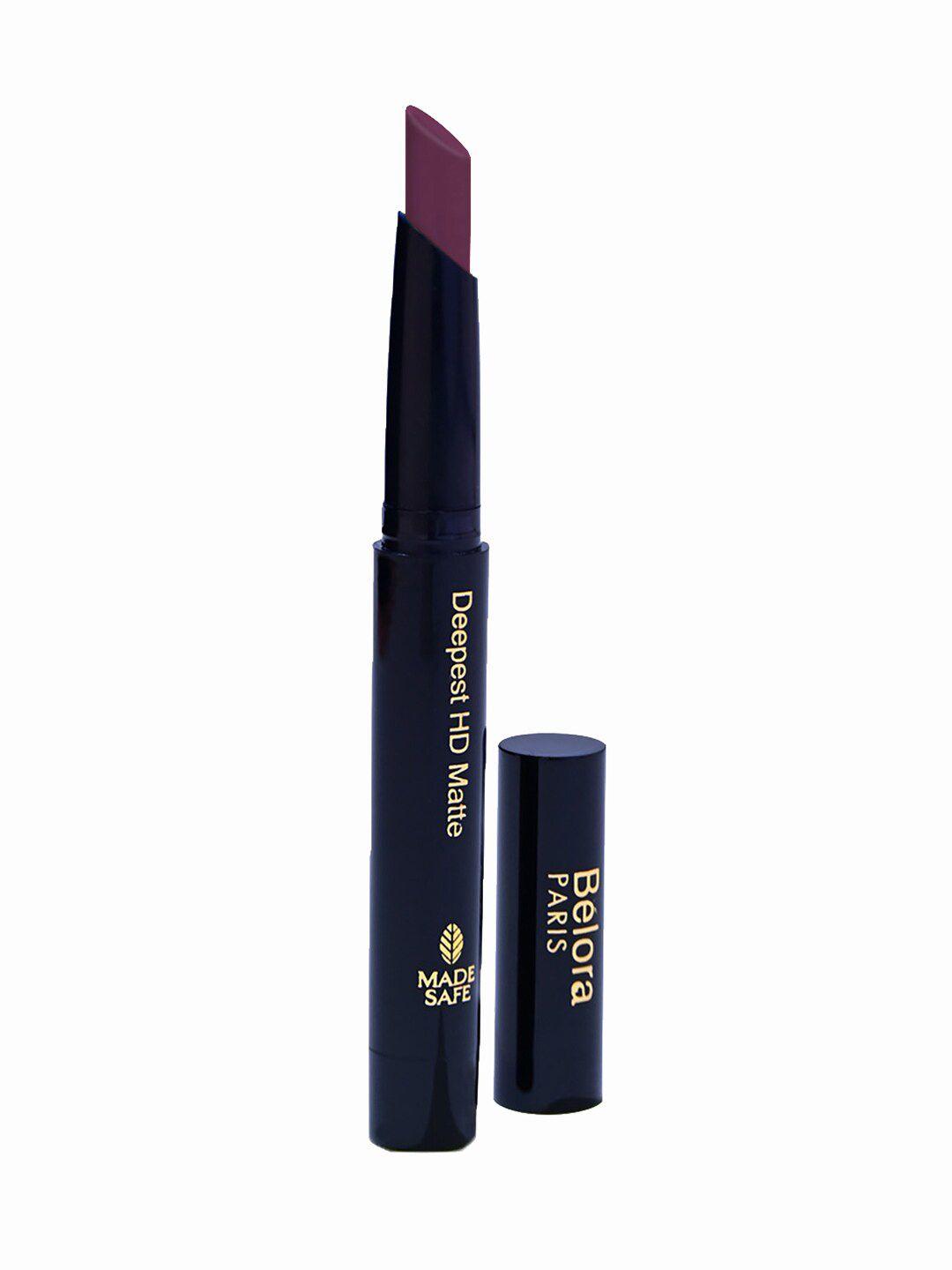 belora paris deepest hd matte crayon sustainable lipstick 1.2gm - mauve therepy