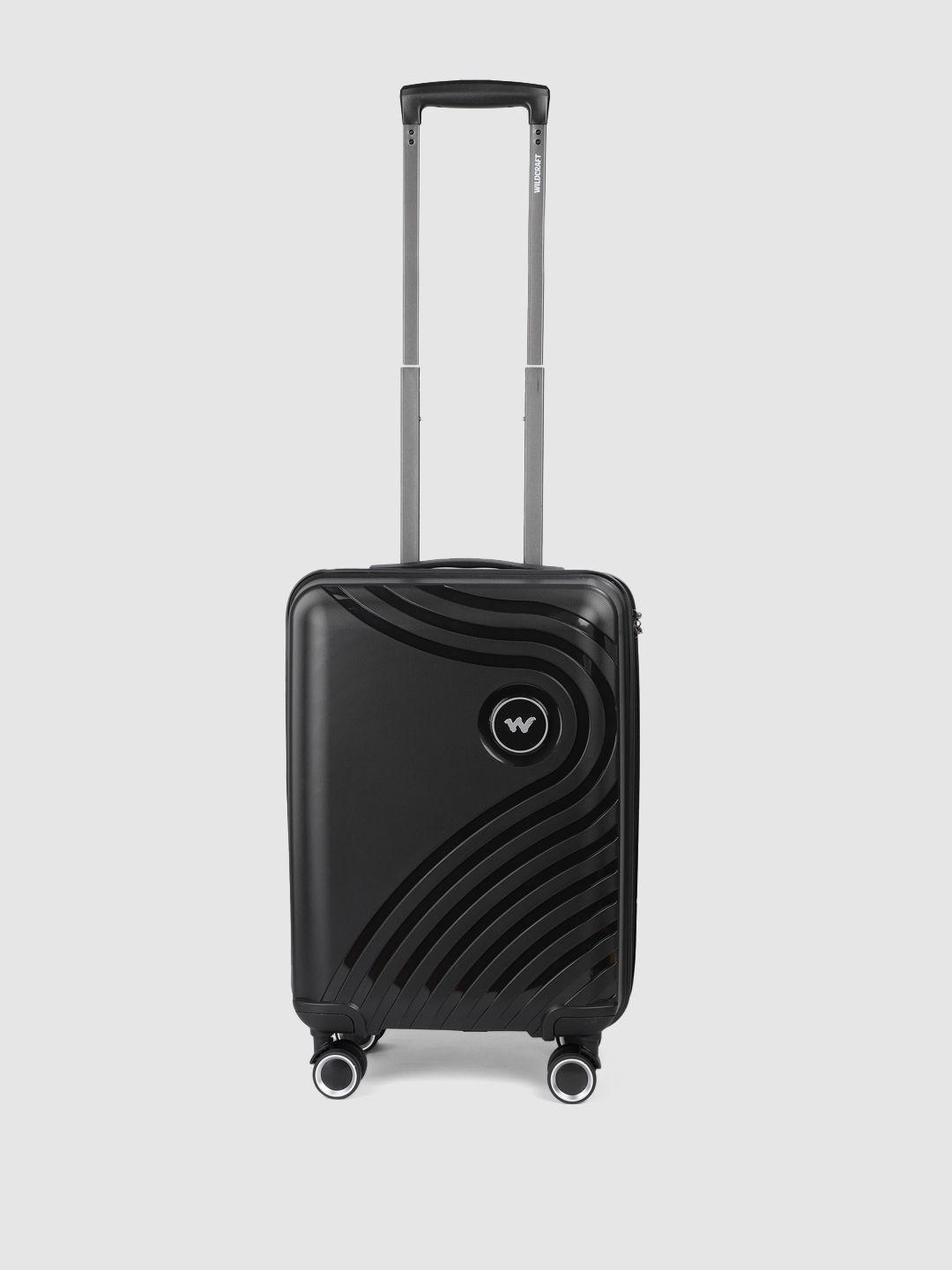 wildcraft onyx textured cabin trolley suitcase