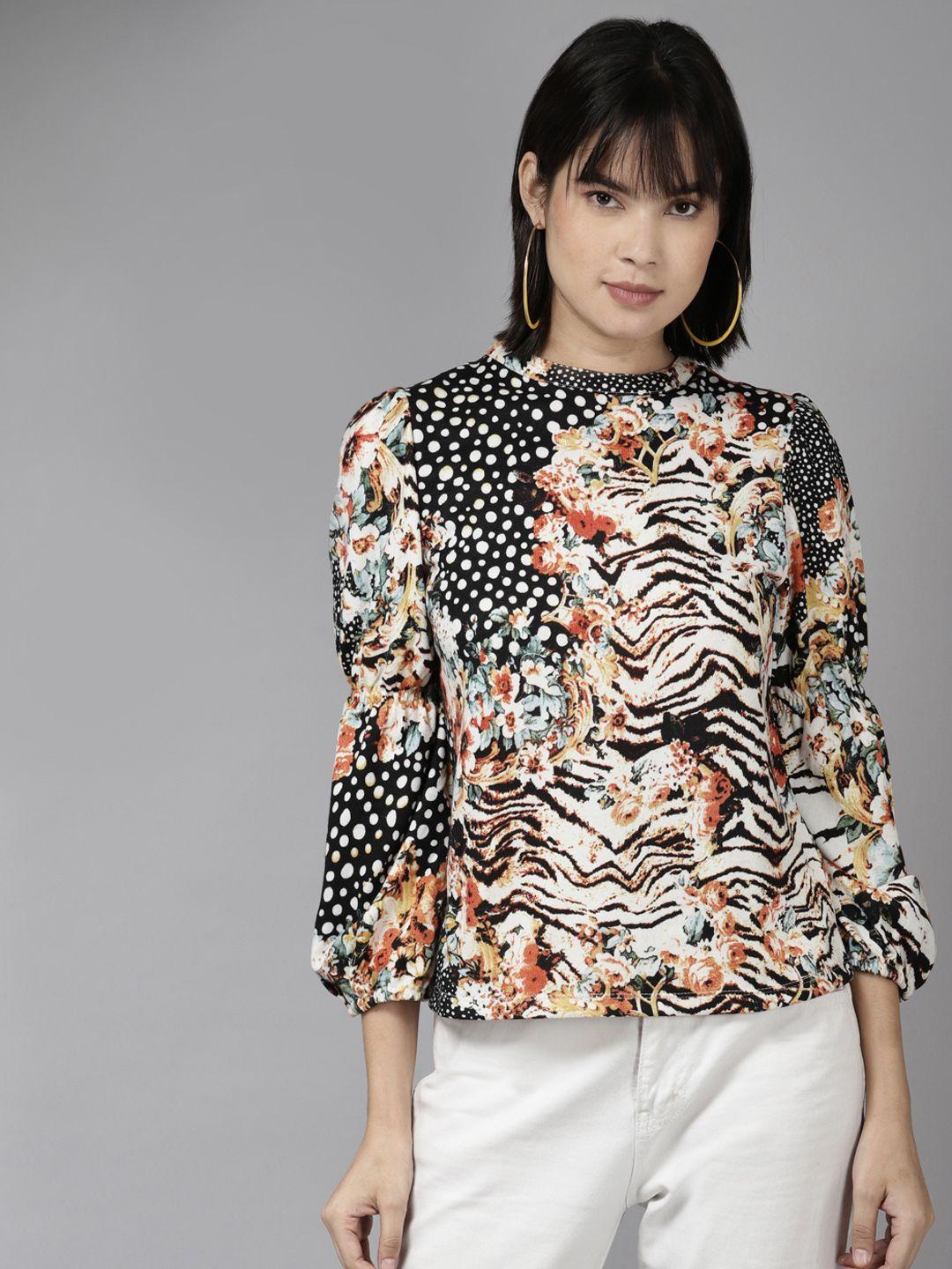 aarika multicoloured print top