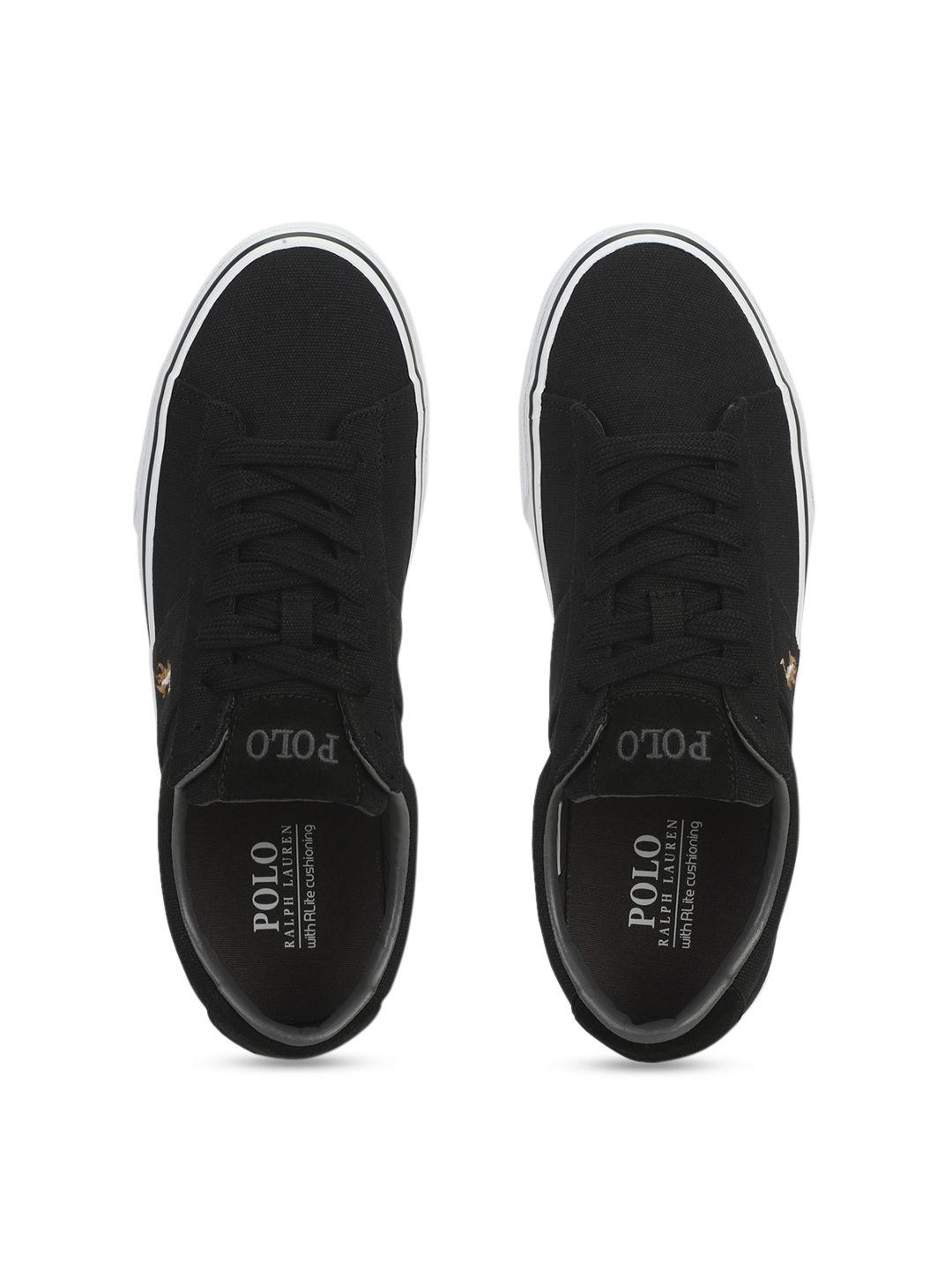 polo ralph lauren men black sneakers